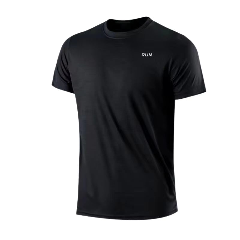 Men'S Quick Dry Short Sleeve Gym Running Moisture Wicking round Neck T-Shirt Training Exercise Gym Sport Shirt Tops Lightweight