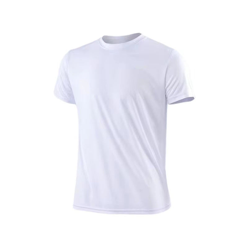 Men'S Quick Dry Short Sleeve Gym Running Moisture Wicking round Neck T-Shirt Training Exercise Gym Sport Shirt Tops Lightweight